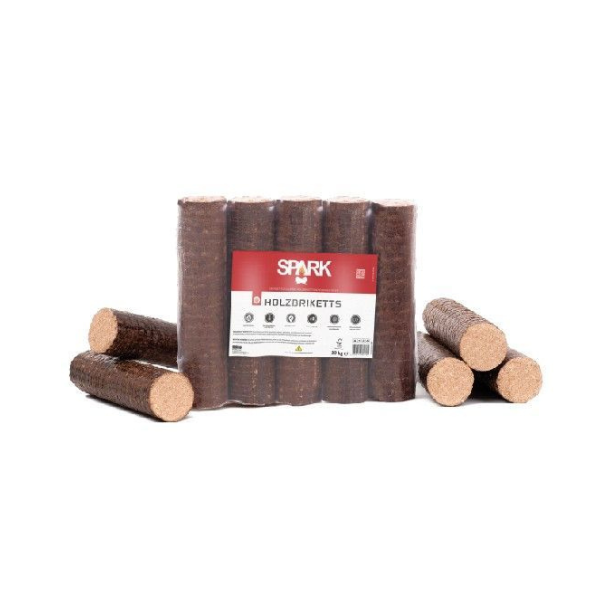 SPARK Holzbriketts Rund, 960 kg Palette