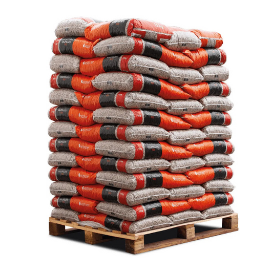 Heizfuxx Holzpellets Red – 975 kg Palette (65 x 15 kg Säcke)